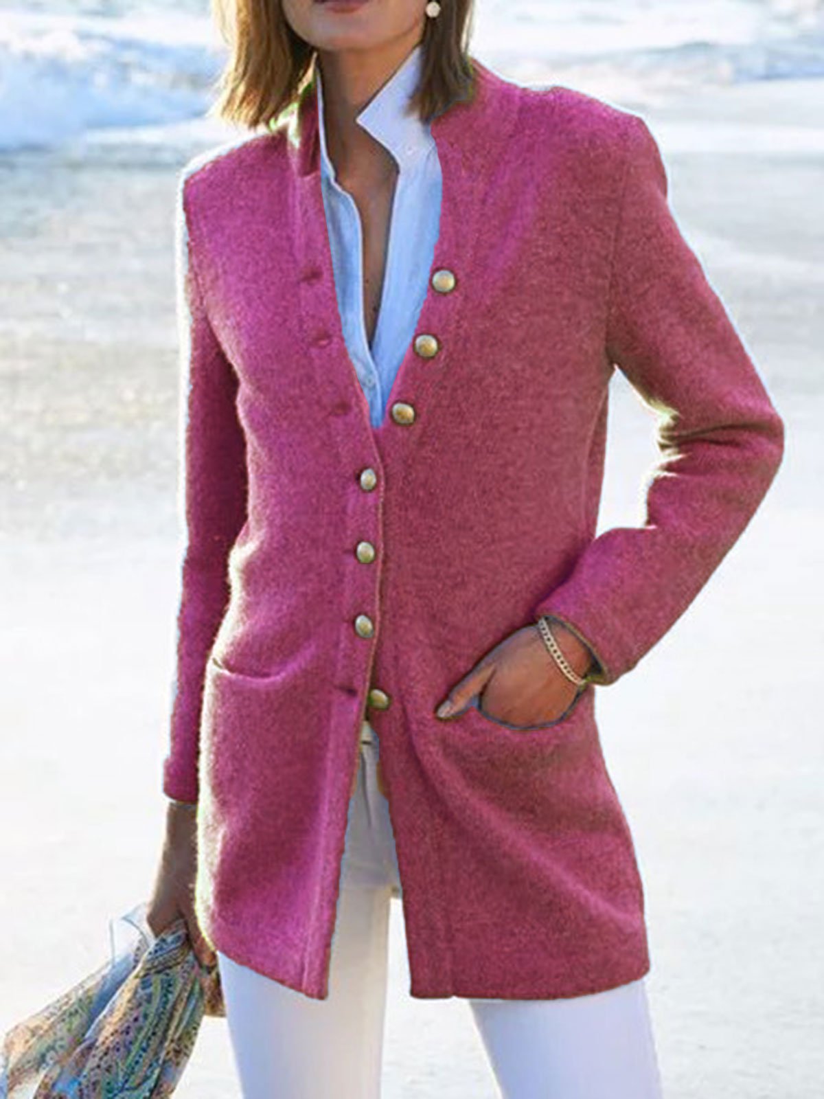 Elegant Long-Sleeved Coats for Women – Casual Wear Ideal for Any Season