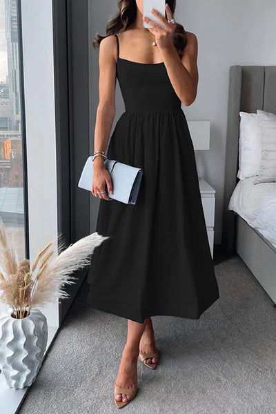 Eliana - Fitted midi dress with thin straps