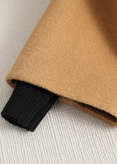 Loose-fitting notched button-down coat for fall