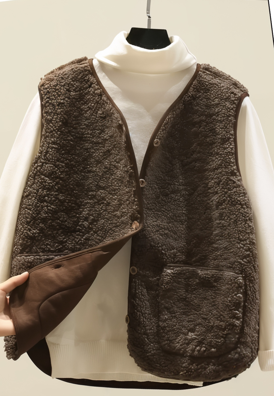 Cozy and warm women's vest ideal for cold days