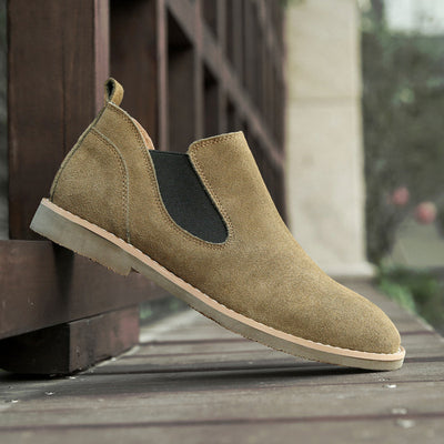 Men's Retro Style Autumn Slip-On Ankle Boots