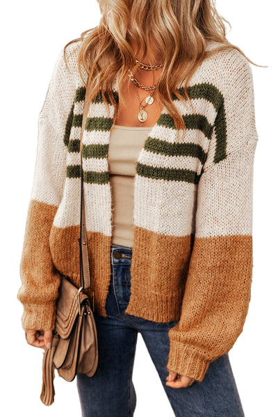 Elegant cardigan with striped design
