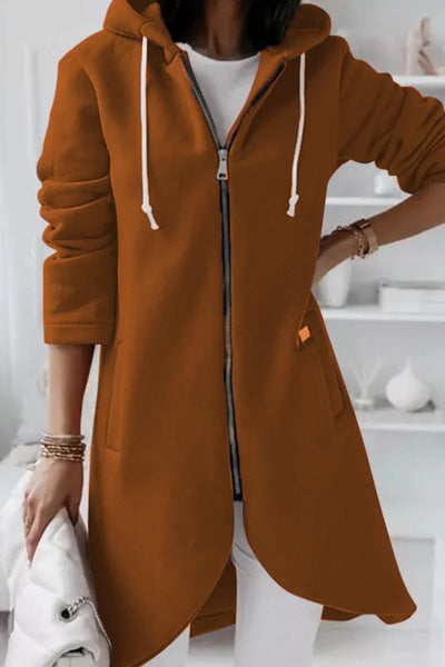 Daniela - Hooded and zip-up outdoor coat