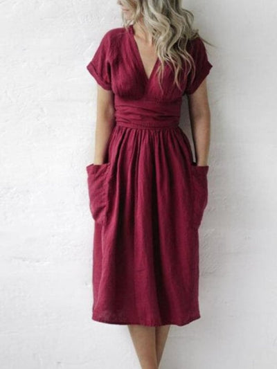 Gabriela - Women's Casual Solid Color Strappy Dress