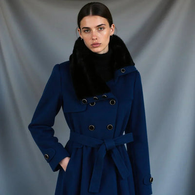 Warm women's winter coat designed for style and comfort