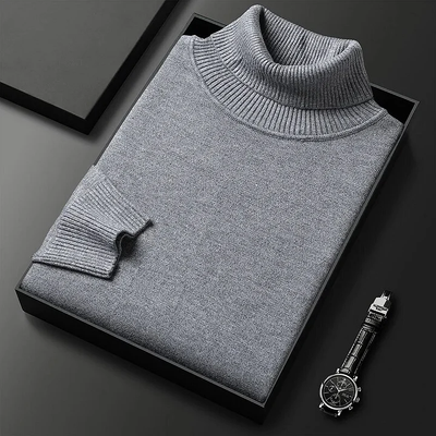 Fitted turtleneck sweater for autumn and winter