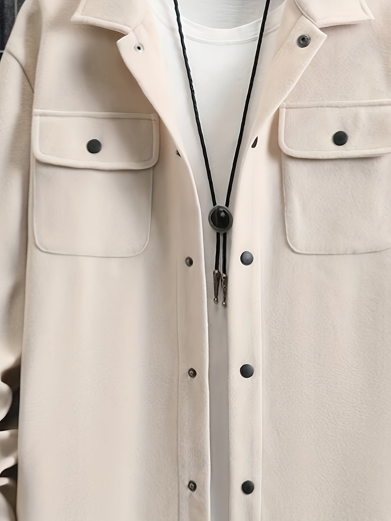 Men's plain jacket with pockets