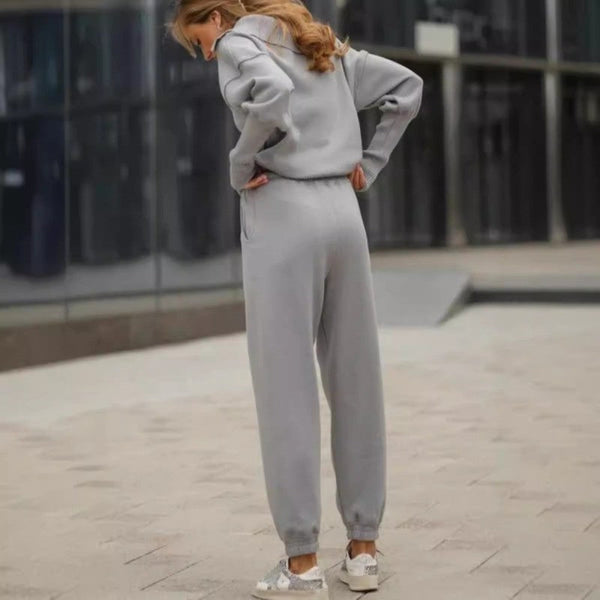 Two-Piece Set: Half-Zip Sweatshirt and Sweatpants