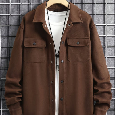Men's plain jacket with pockets