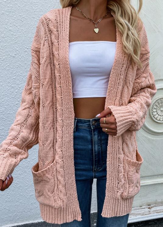 Women's cardigan with open design and long sleeves for a stylish look