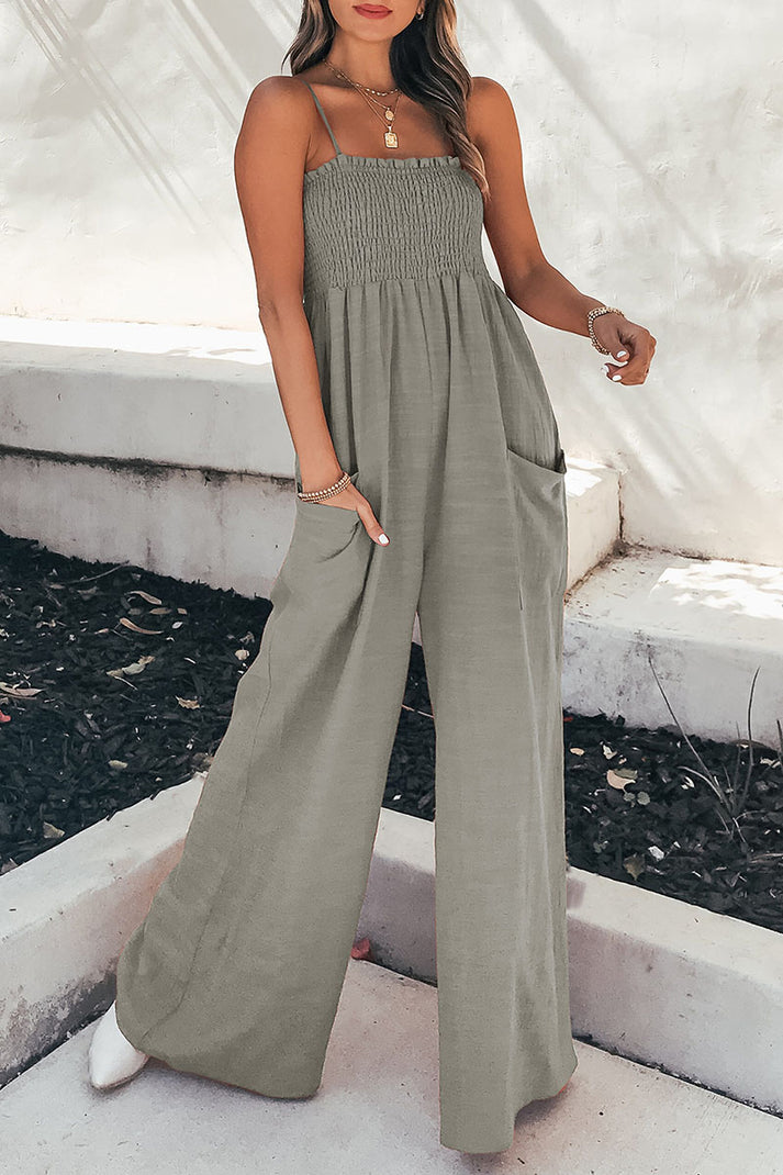 Alba – Loose-fitting jumpsuits with thin straps and plain pockets