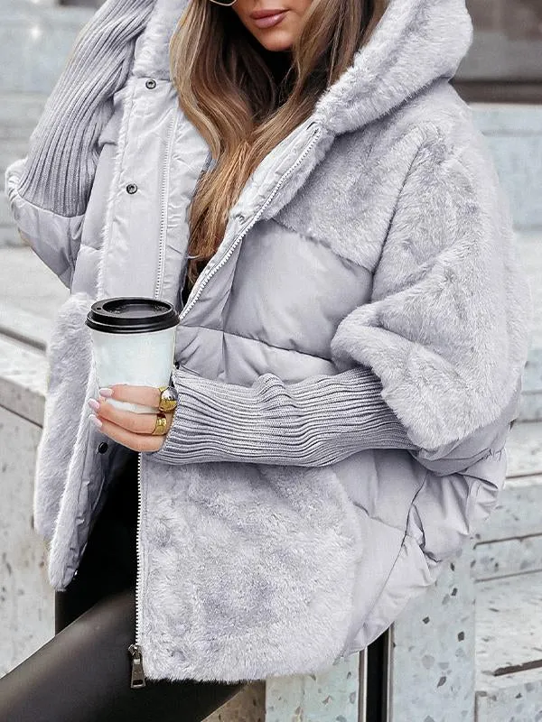 Women's Multicolor Hooded Thermal Jacket – Warm and Modern
