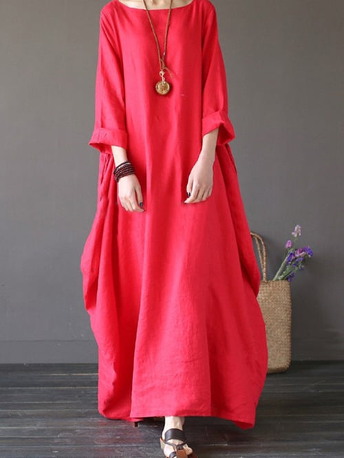 Alba - Women's loose-fitting plus-size dress