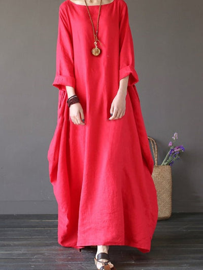 Alba - Women's loose-fitting plus-size dress