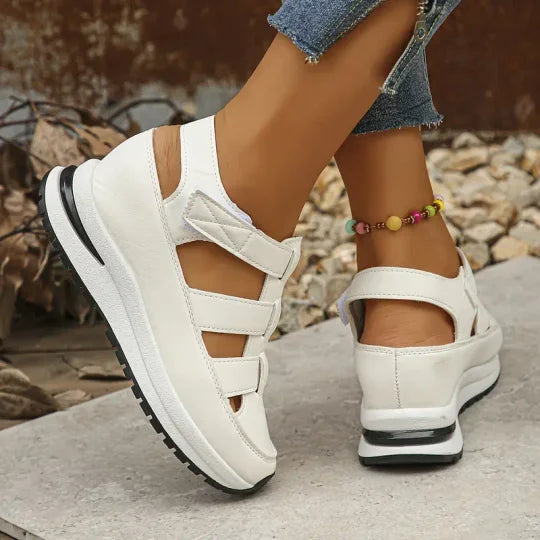 Berta - Women's Hollow Breathable Platform Wedge Sandals