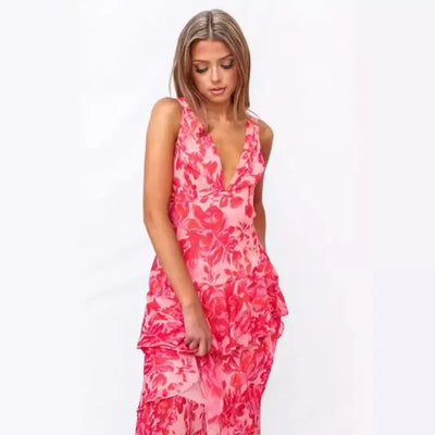 Love The Fit Pink Midi Dress