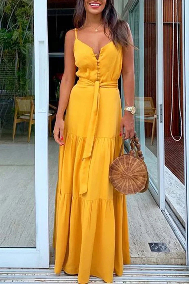 Lorena - Button-down shirt dress with bow