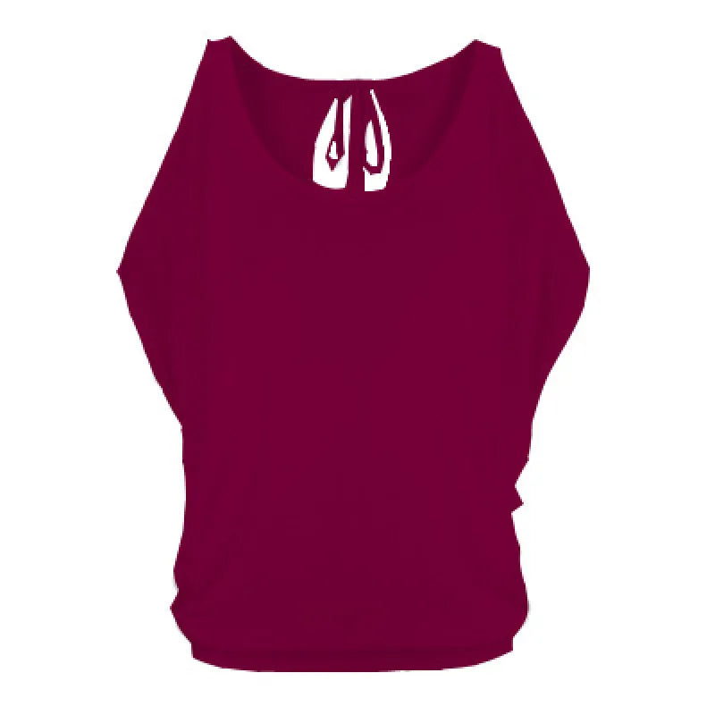 Camila - Blouse with open sleeves and round neck