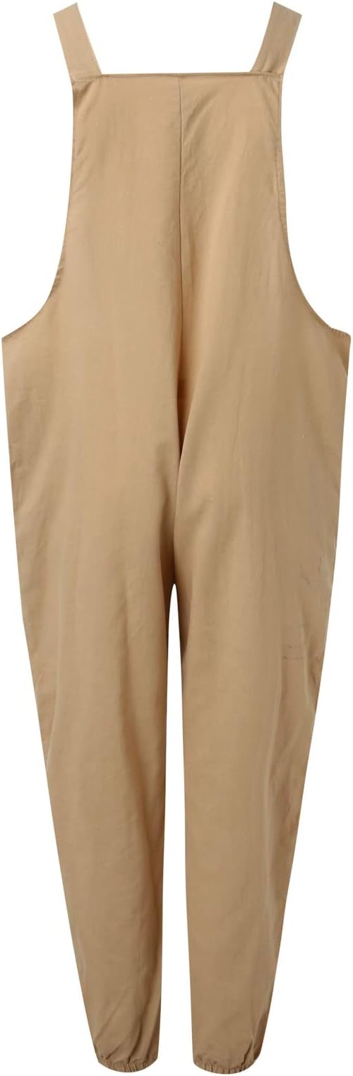 Women's long jumpsuit with adjustable straps and versatile design