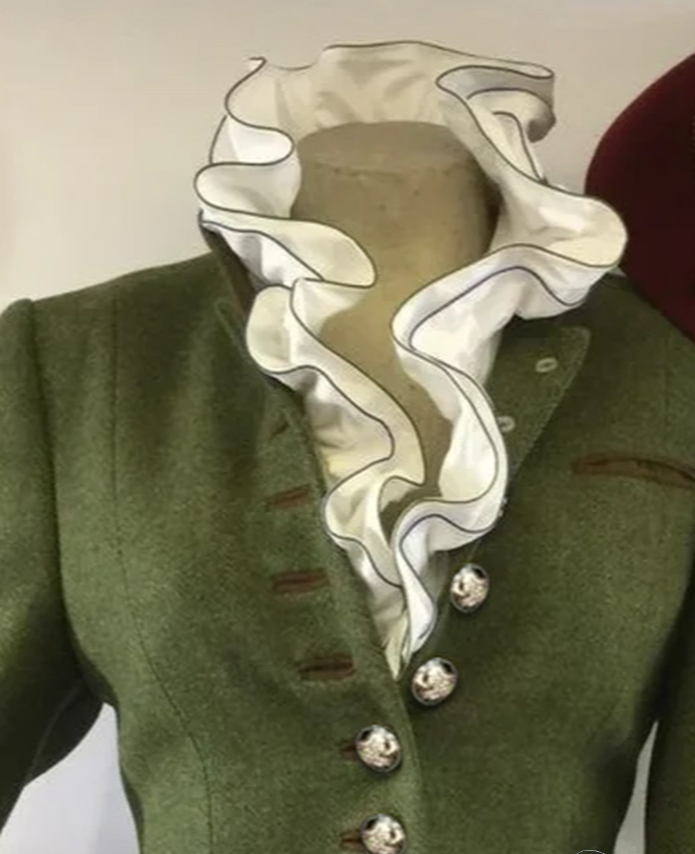 Women's Long Sleeve Panelled Green Blend Jacket