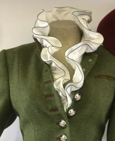 Women's Long Sleeve Panelled Green Blend Jacket