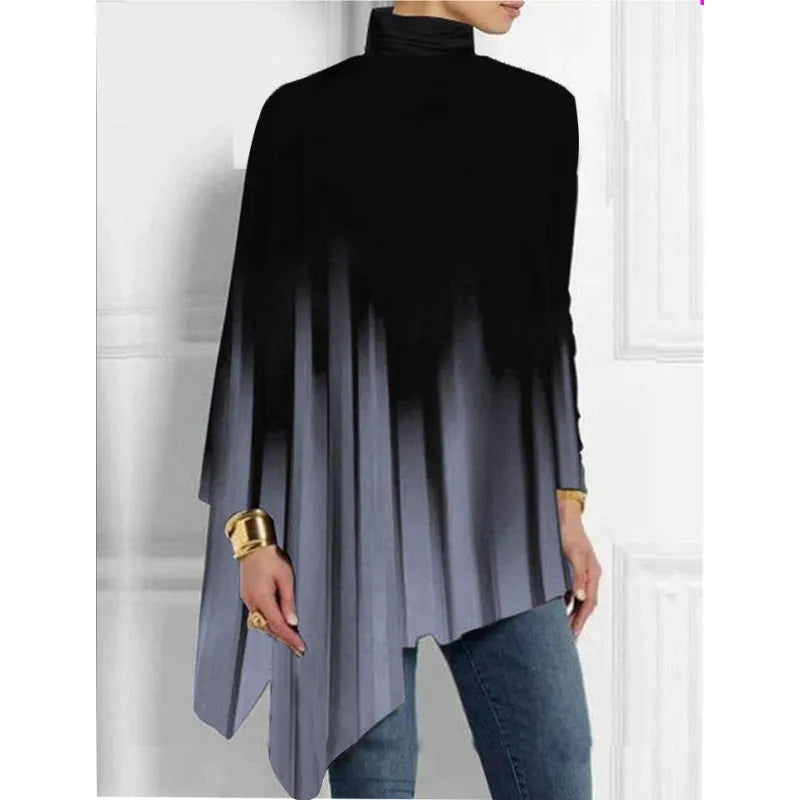 Delia - Asymmetrical high-neck t-shirts
