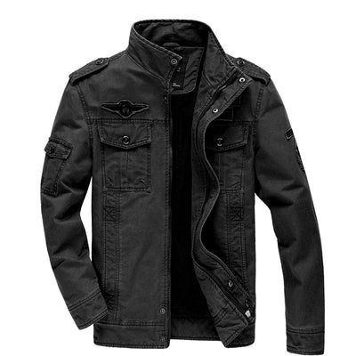 Men's Military Style Jacket - Casual Mid-Length Outdoor Coat