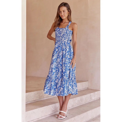 Kelly - Elegant sleeveless printed dress