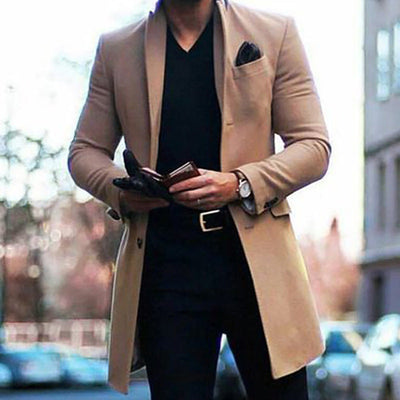 Classic style: elegant trench coat for modern men