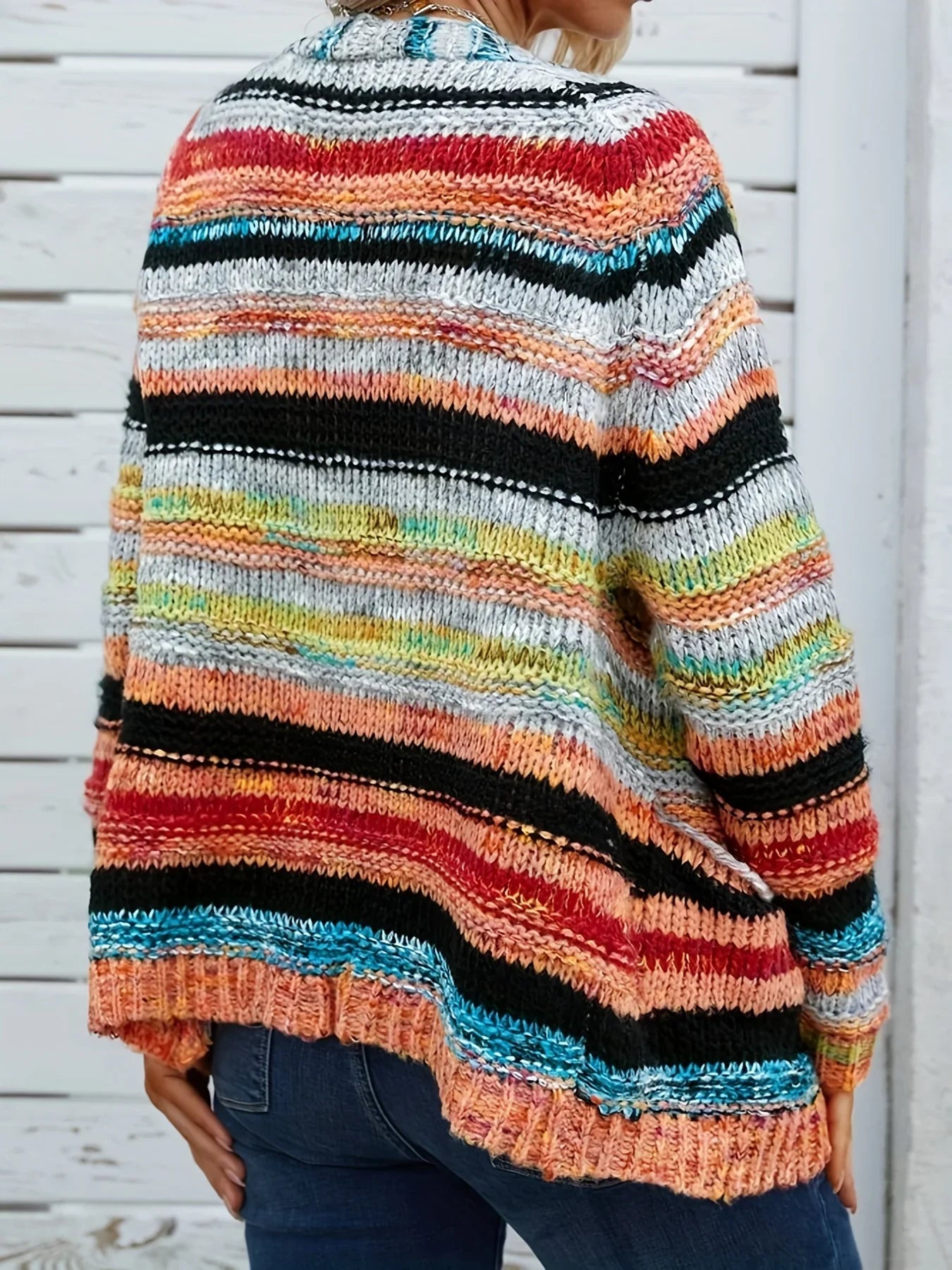 Margit - Striped cardigan for autumn