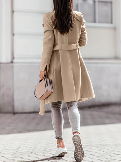 Casual Single Breasted Long Coat for Winter