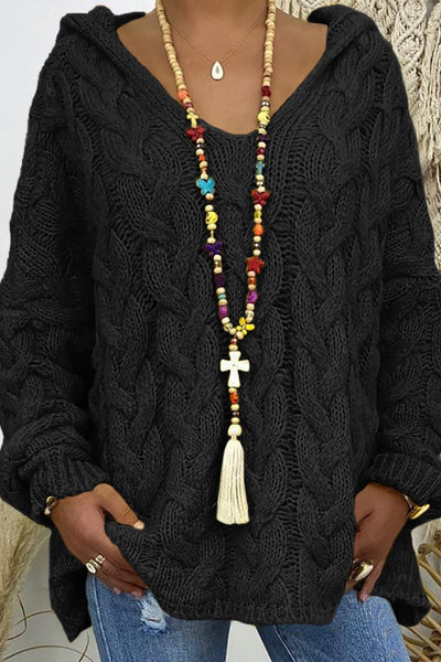 Charo - Hooded Knit Sweater