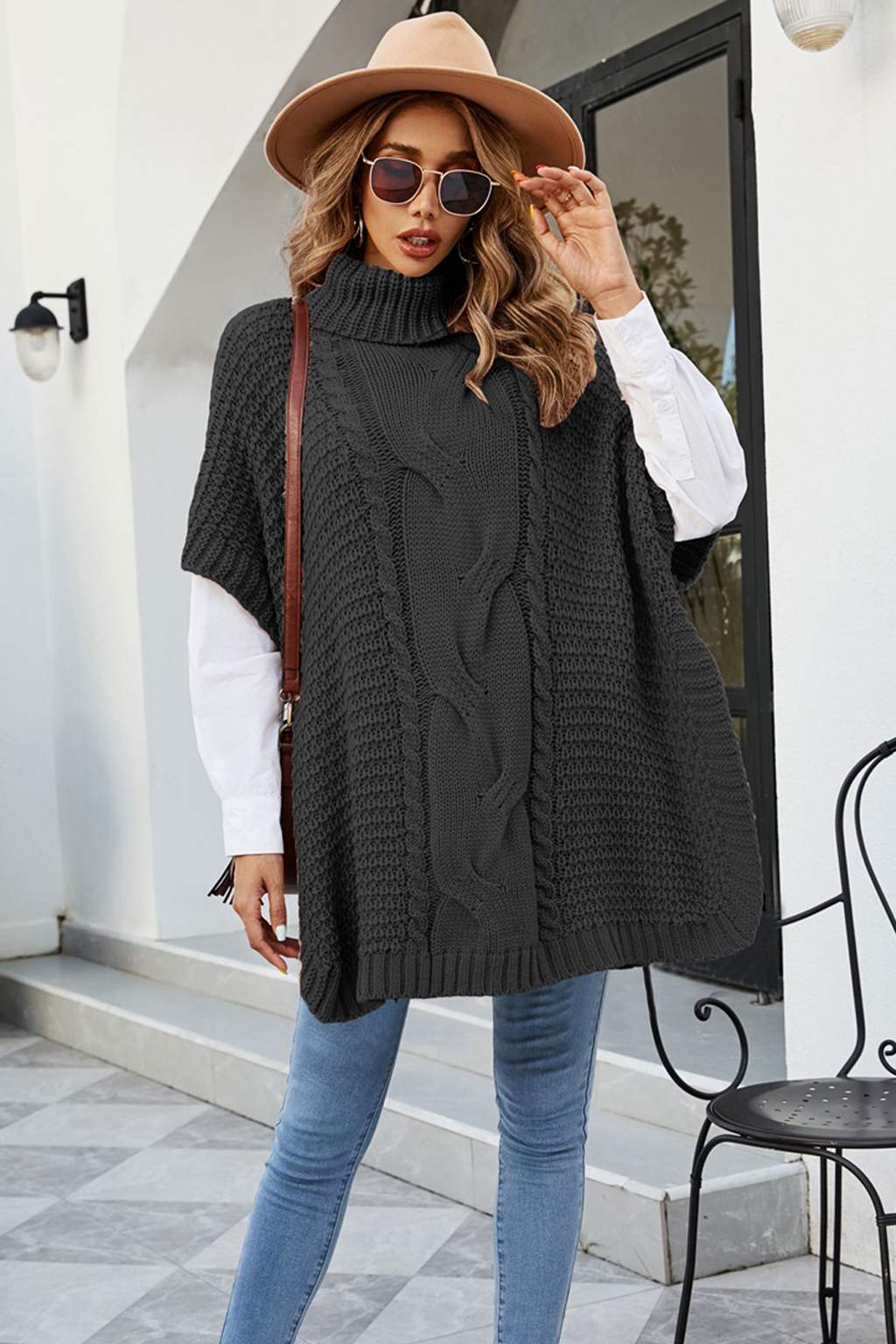 Women's High Neck Twist Cardigan – Warm and Elegant