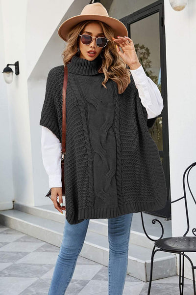 Women's High Neck Twist Cardigan – Warm and Elegant