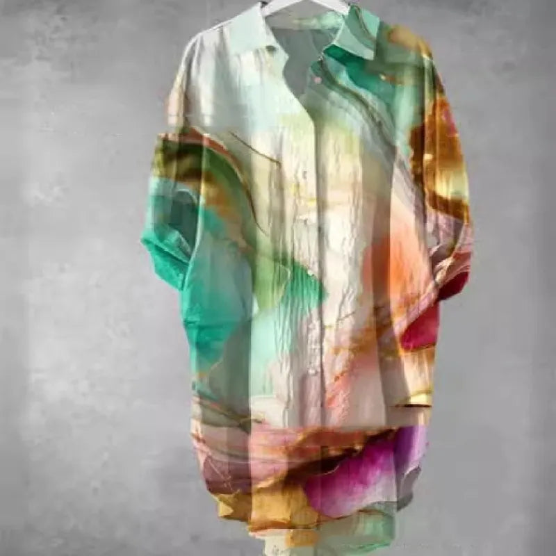 Karol - Slim and comfortable printed sheer dress