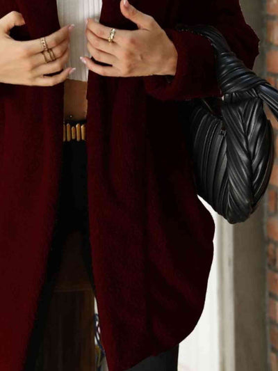 Warm teddy bear-effect coat for everyday outings