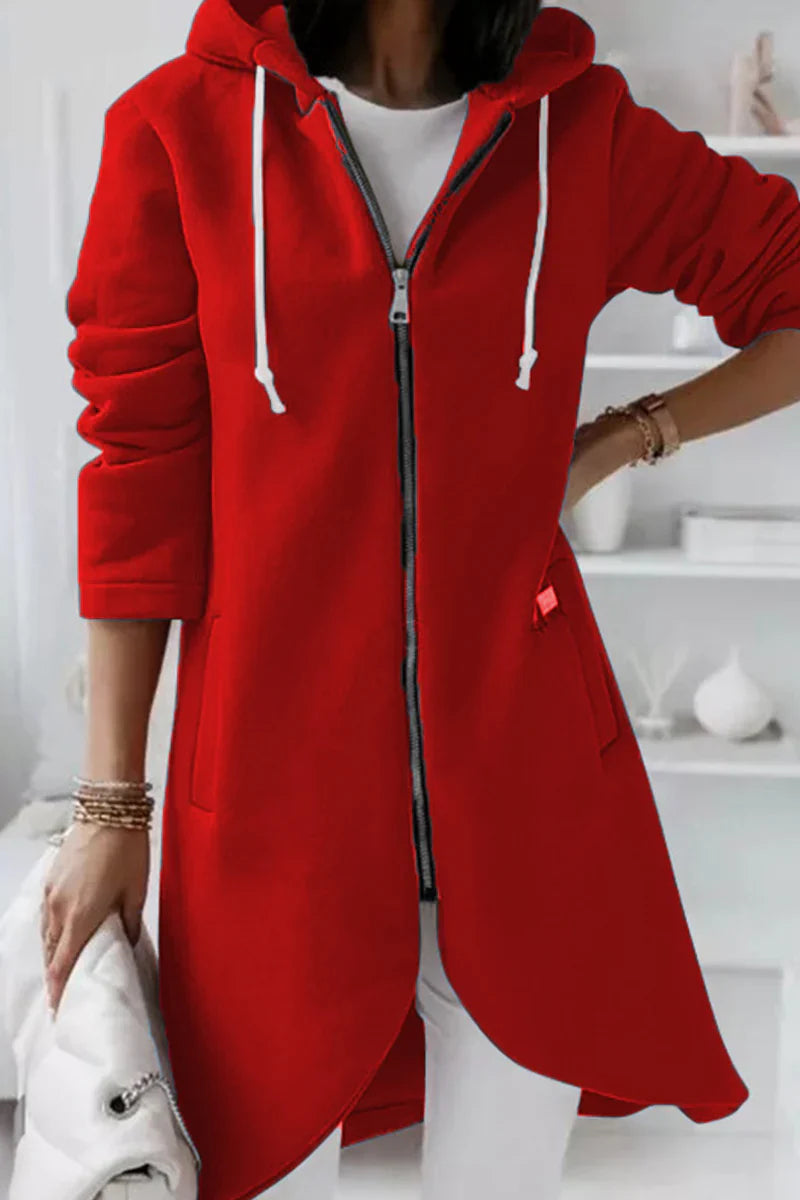 Daniela - Hooded and zip-up outdoor coat