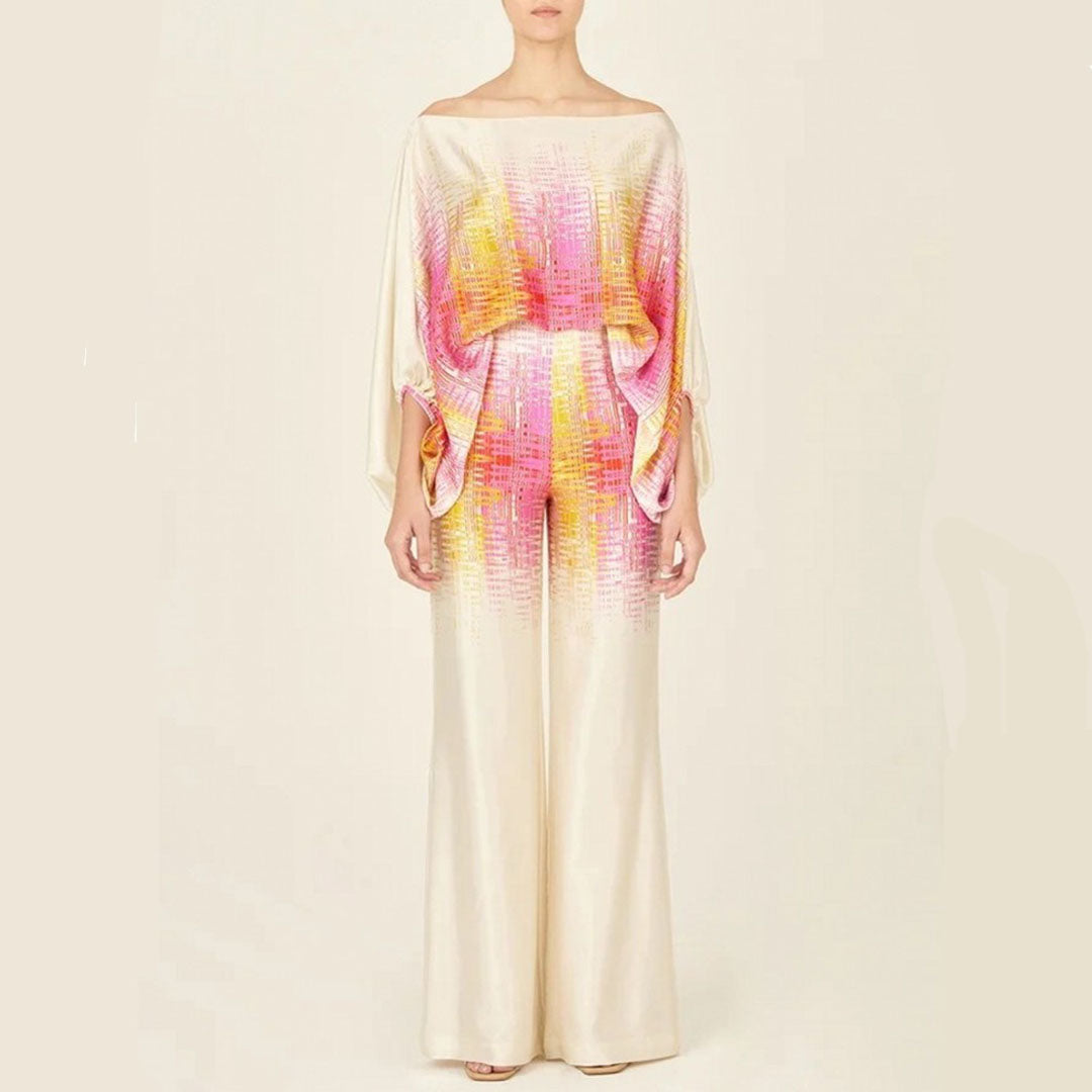 Women's one-sleeve wide-leg jumpsuit with elegant design and modern style