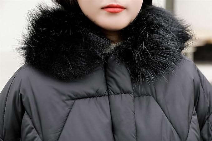 Jacket with fur collar for winter walks