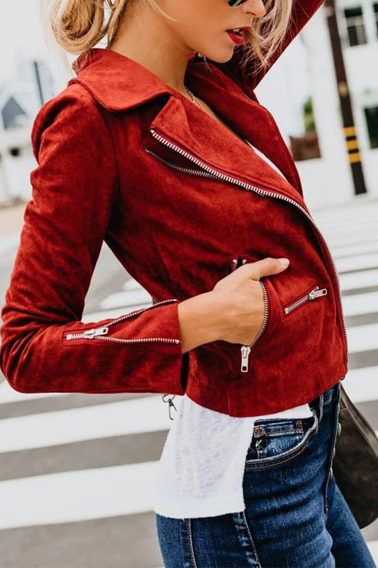 Lucia - Street Style Cardigan with Turn-Down Collar Knitted Coat