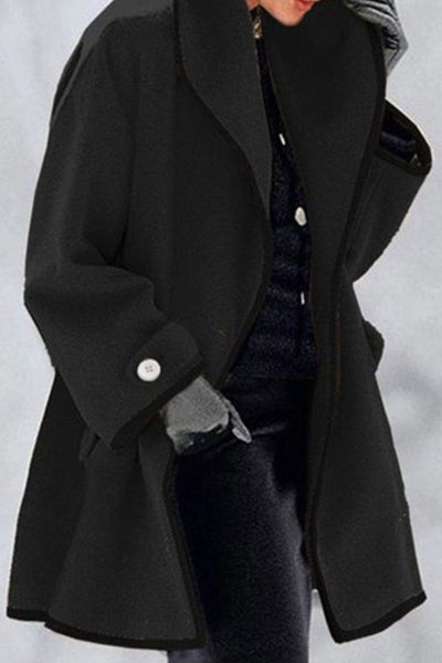Elegant patchwork coat with collar
