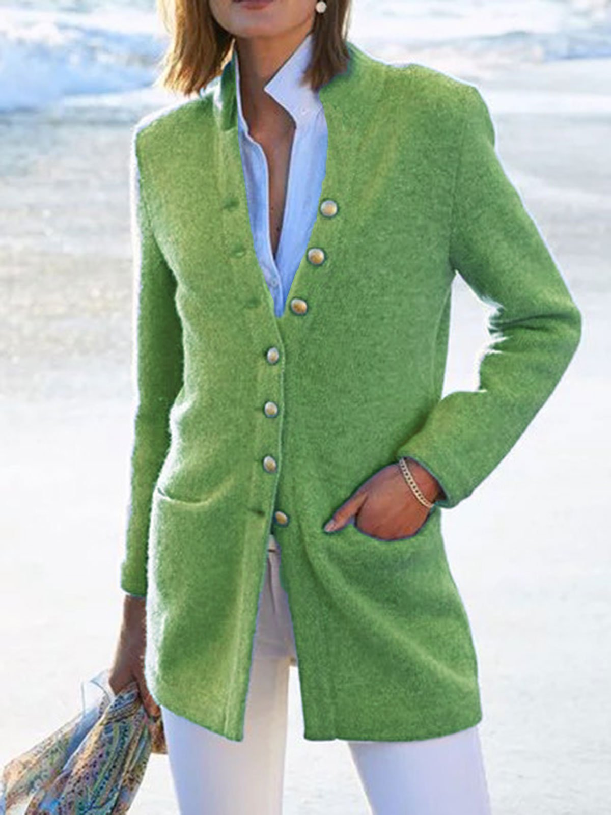 Elegant Long-Sleeved Coats for Women – Casual Wear Ideal for Any Season