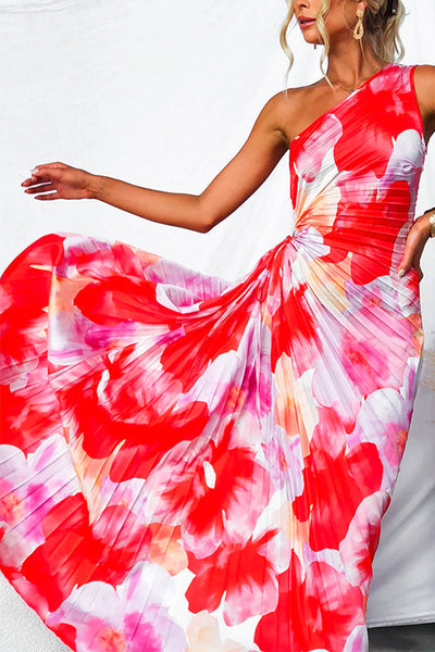 Elegant pleated dress for casual summer women