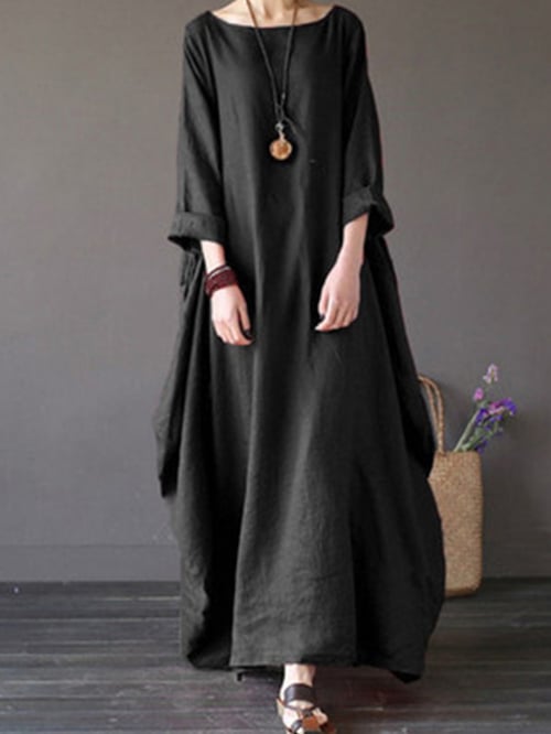 Alba - Women's loose-fitting plus-size dress