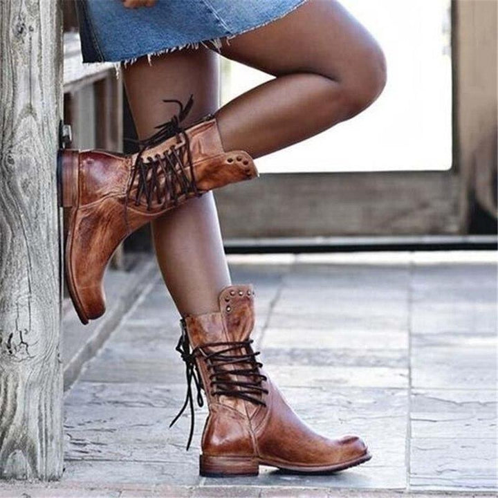 Stylish lace-up boots for confident steps