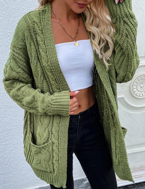 Women's cardigan with open design and long sleeves for a stylish look