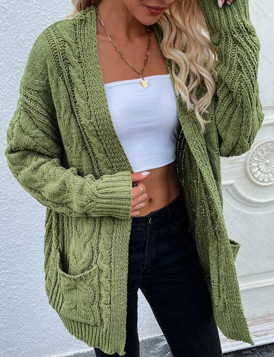 Women's cardigan with open design and long sleeves for a stylish look