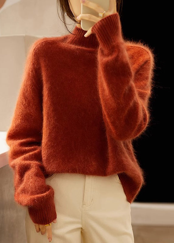 Elegant patchwork turtleneck sweater for autumn