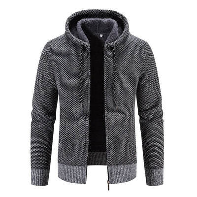 Men's winter jacket with hood and modern style