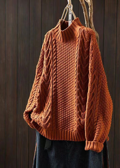 Comfortable half-high neck sweater for spring